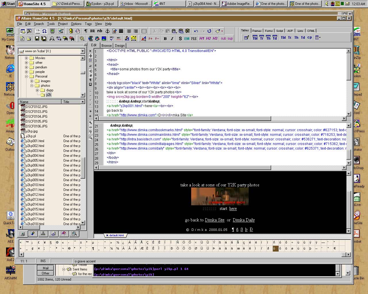 HomeSite 4.5 Screenshot