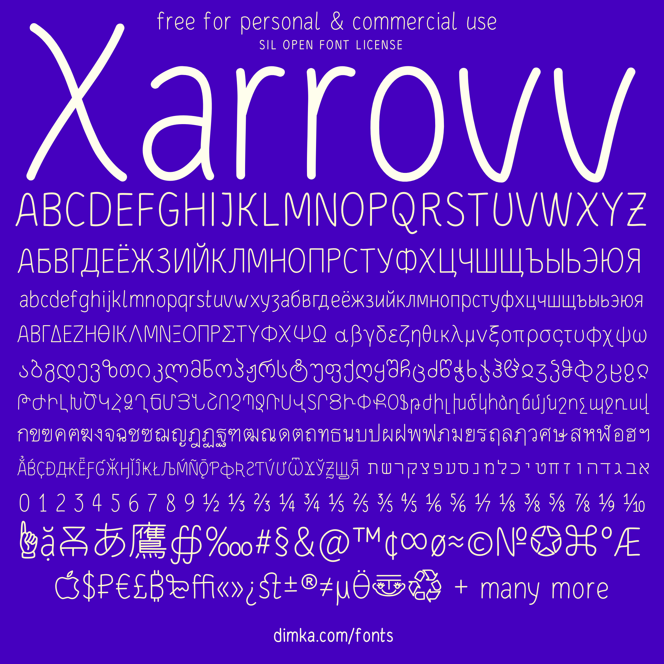 Xarrovv Font by Dimka