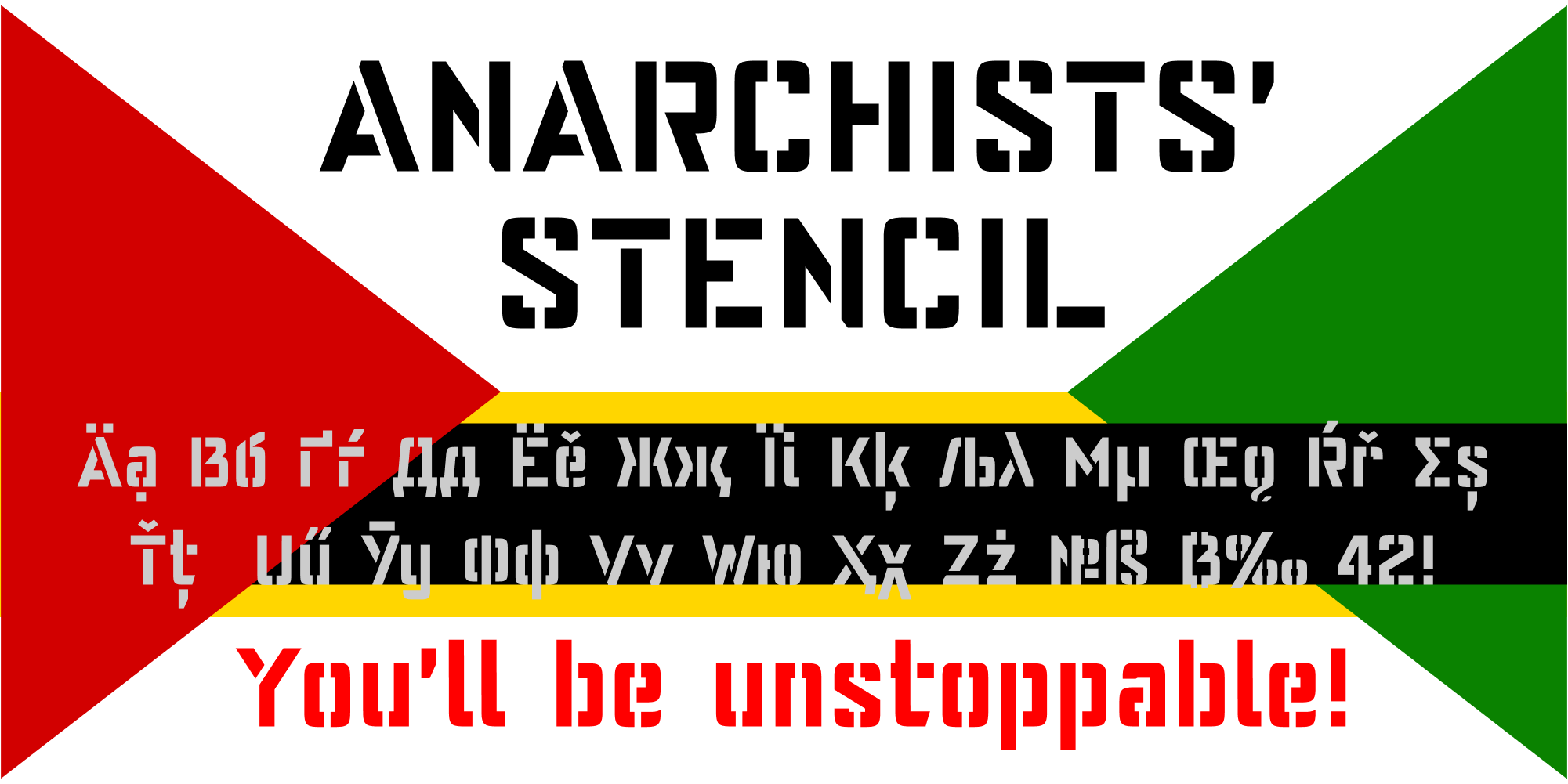 Anarchists' Stencil Font by Dimka